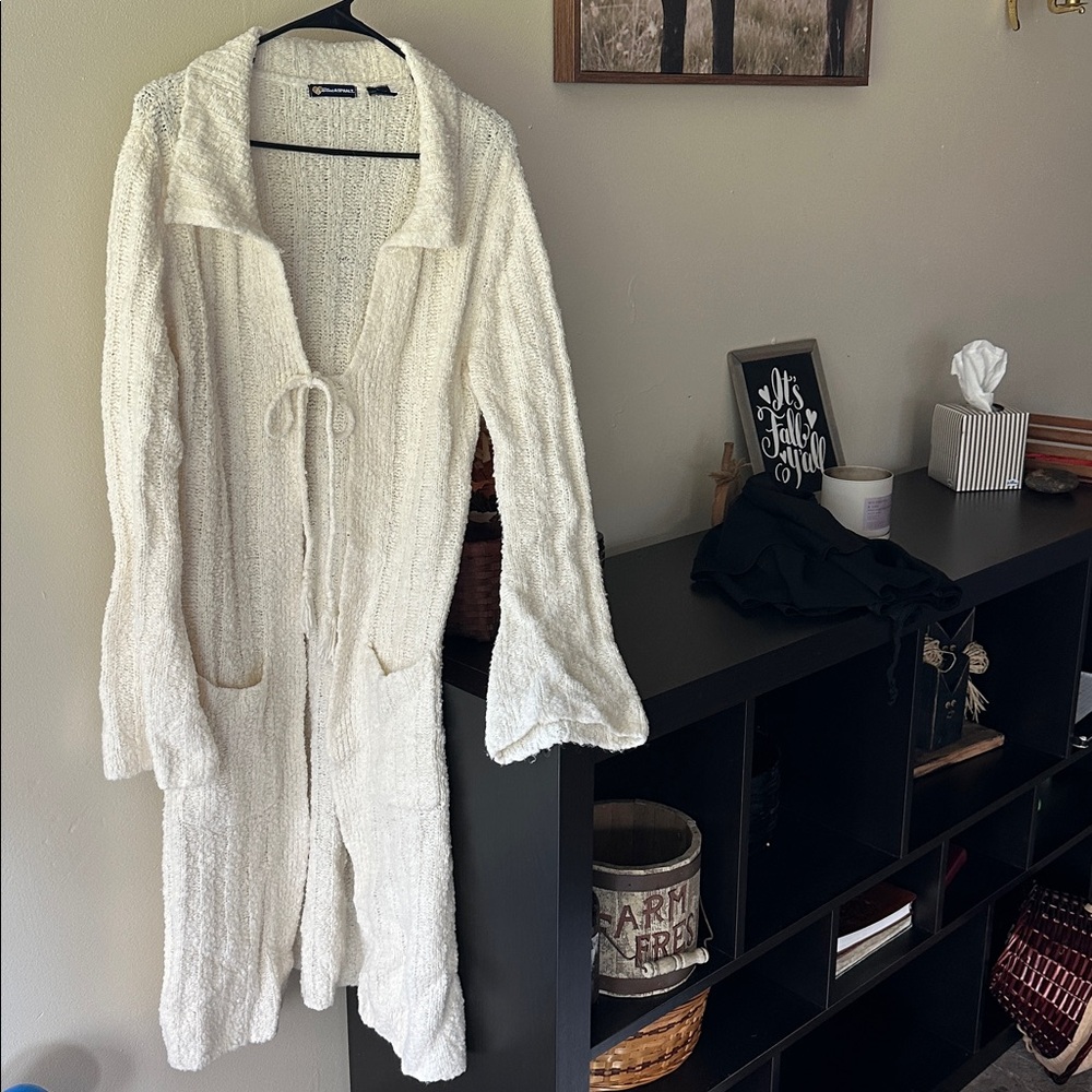 70’s styled wool blended cardigan
